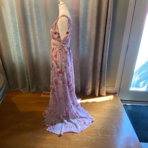 New! Lulu's Garden Meandering Maxi Dress Lavender Floral NWT 21851 - Picture 9 of 16